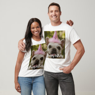 Camiseta Aniversário personalizado para cães de estimação