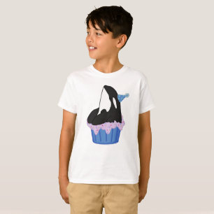 Camiseta Aniversário Personável da Baleia Assassina de Or