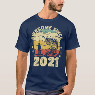 Camiseta Aniversário pescador incrível desde 2020