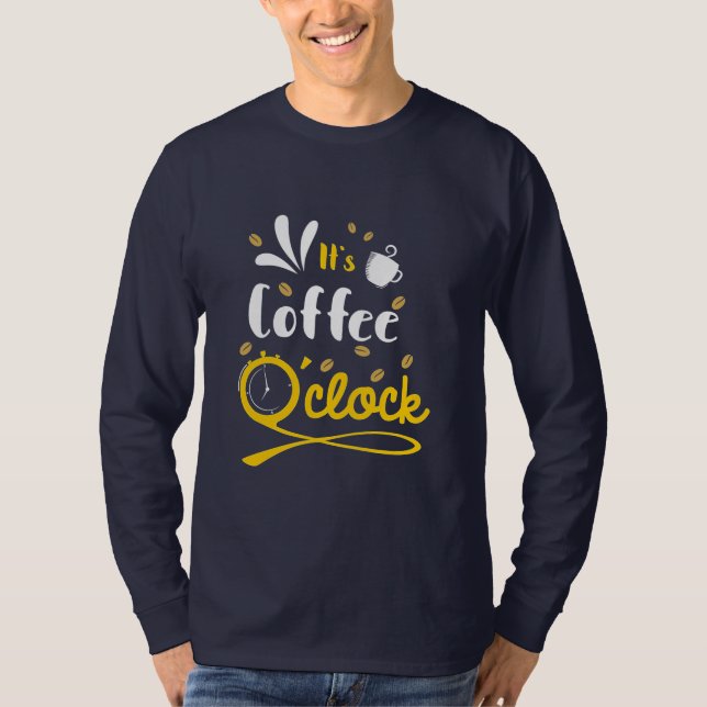 Camiseta Aniversário Presente É Café Oclock (Frente)