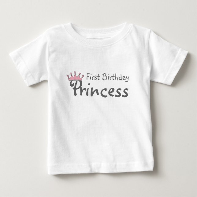 Camiseta Aniversário Princesa Coroa (Frente)