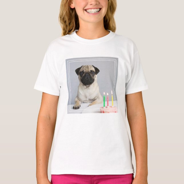 Camiseta Aniversário Pug (Frente)