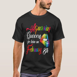 Camiseta Aniversário Queens são Nasceres no dia 8 de fevere