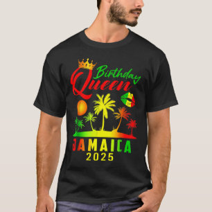 Camiseta Aniversário Rainha Jamaica Meninas Trip 2025 Parti