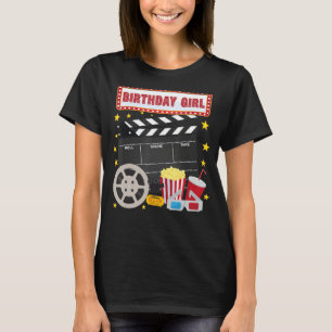 Camiseta Aniversário Rapariga Garota Filme Noite Tema Corre