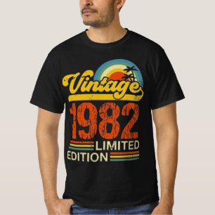 Camiseta Aniversário Retro Edição Limitada de 1982