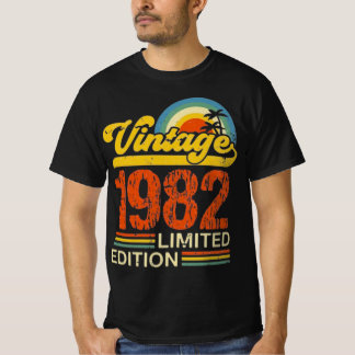 Camiseta Aniversário Retro Edição Limitada de 1982