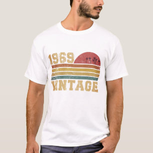 Camiseta Aniversário Retro Vintage Pôr do Sol 1969