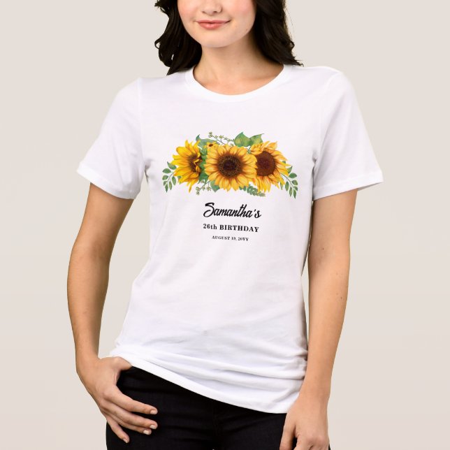 Camiseta Aniversário Russo de Girassol (Frente)