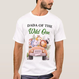 Camiseta Aniversário Safari Animais Selvagens Um