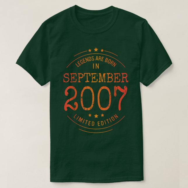 Camiseta Aniversário, Setembro De 2007, Ano De Edição Limit (Frente do Design)