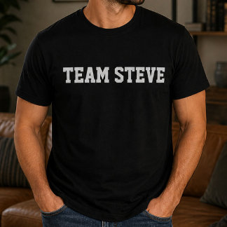 Camiseta Aniversário Steve Equipe Personalizado Divertido C