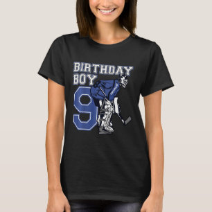 Camiseta Aniversário Temático de Goleiro de Hóquei no Gelo 
