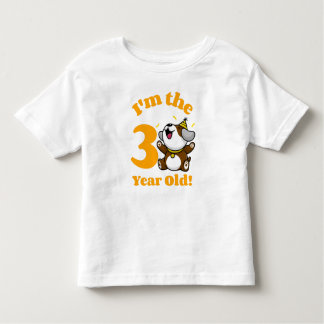 Camiseta Aniversário, tenho 3 anos de idade - Cachorros Fel
