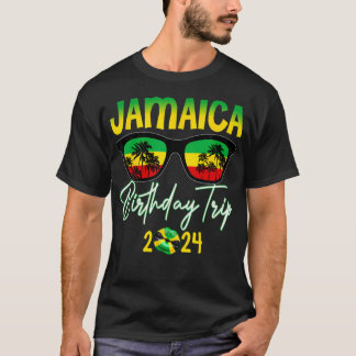 Camiseta Aniversário Tripulação Jamaica 2024 Homens Mulhere