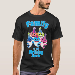 Camiseta Aniversário Tubarão-Bebê Correspondente à Fam