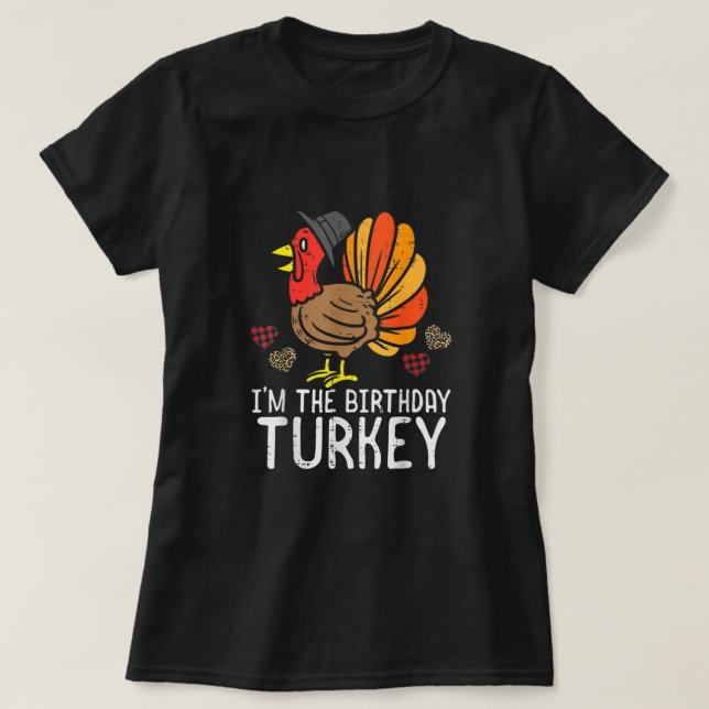 Camiseta Aniversário Turquia Feliz Feliz Homens de Ação de  (Frente do Design)