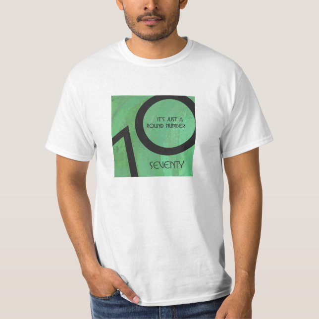 Camiseta Aniversário Verde de 70 Décadas (Frente)