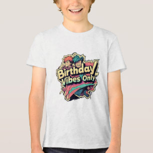 Camiseta Aniversário Vibes Apenas Estilos Animes Meninos