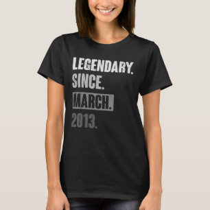 Camiseta Aniversário Vintag, 10 de março de 10 anos