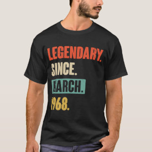 Camiseta Aniversário Vintag, 55 de março de 55 anos