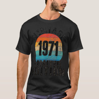 Camiseta Aniversário vintage 1971 edição limitada por dia