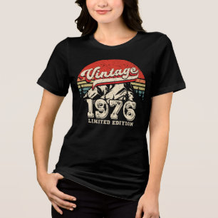 Camiseta Aniversário Vintage 1976 Retro 50º Bday ao Ar Livr