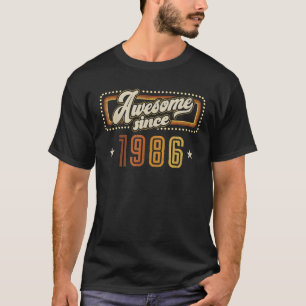 Camiseta Aniversário Vintage 40 Anos Nasceu em 1986 Present