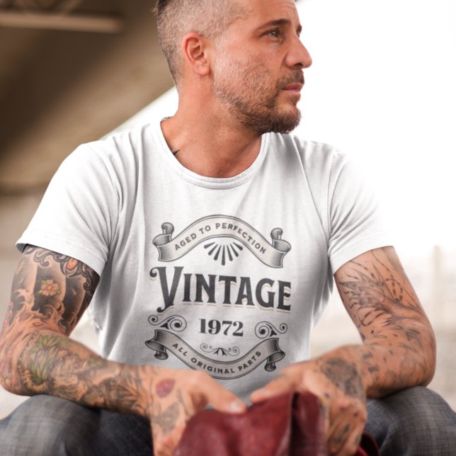 Camiseta Aniversário Vintage Qualquer Ano (Criador carregado)