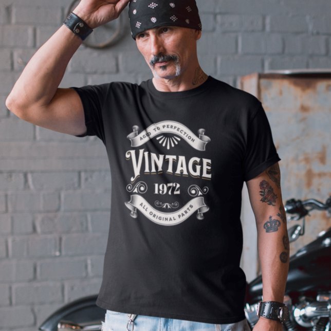 Camiseta Aniversário Vintage Qualquer Ano (Criador carregado)