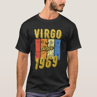 Camiseta Aniversário Virgo 1969 Sinal Zodiac