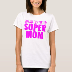 Camiseta Aniversários & Natal cor-de-rosa das mães: Mamã