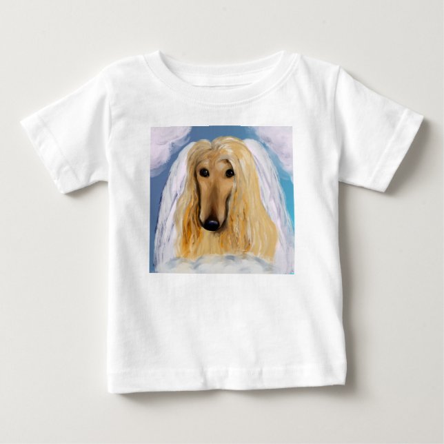 Camiseta Anjo Afghan Hound (Frente)