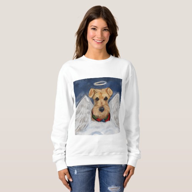 Camiseta Anjo Airedale Terrier (Frente Completa)