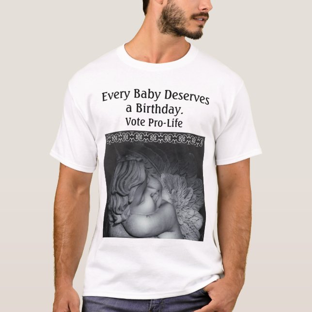 Camiseta Anjo Bebê Pró-vida Voto (Frente)