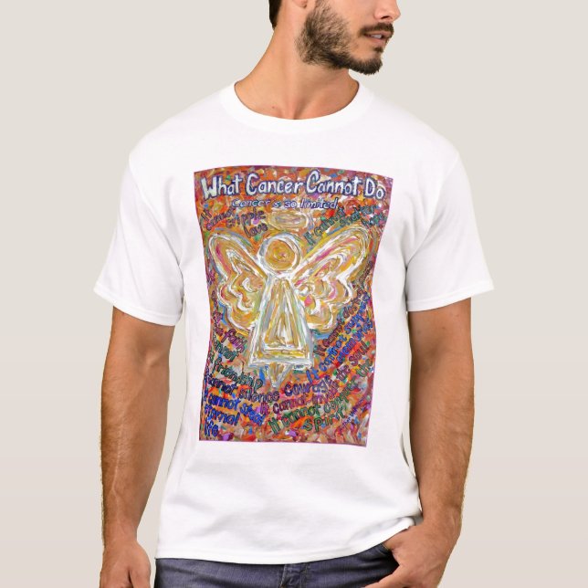 Camiseta Anjo Cancer Sudoeste (Frente de Pintura, Retorno d (Frente)
