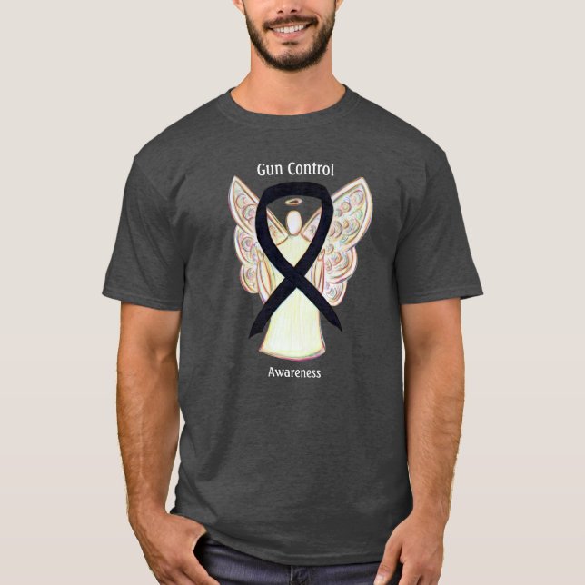 Camiseta Anjo com Fita de Conscientização Controle (Frente)