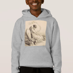 Camiseta Anjo cristão sentado numa pedra