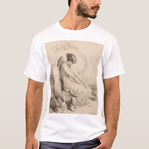Camiseta Anjo cristão sentado numa pedra