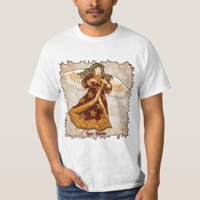 Camiseta Anjo da Estrela de Natal (Frente)