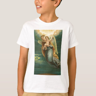 Camiseta Anjo-da-guarda e bebê Jesus