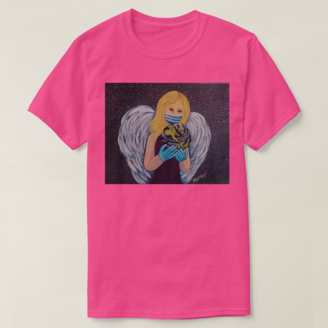 Camiseta Anjo da linha frontal (Frente do Design)