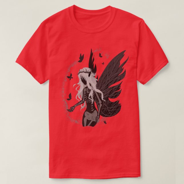 Camiseta Anjo da Morte Borboleta Fada Deus Mãe Fome Escuro (Frente do Design)