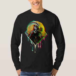Camiseta Anjo Da Morte Da Coroa De Cores De Grim Oculta Vap