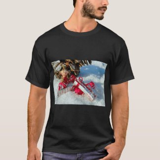 Camiseta Anjo de Natal Gráfico Festivo