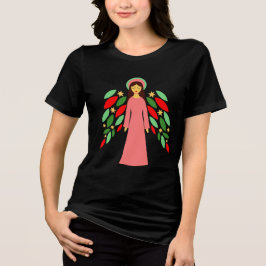 Camiseta Anjo de Natal Pacífico com Asas Festivas