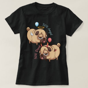 Camiseta Anjo/Diabo de Pug Bonito