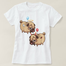 Camiseta Anjo/Diabo de Pug Bonito