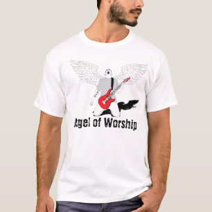Camiseta Anjo do culto - guitarra vermelha