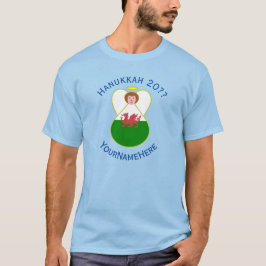 Camiseta Anjo Galês Bandeira Hanukkah Personalizada Masculi